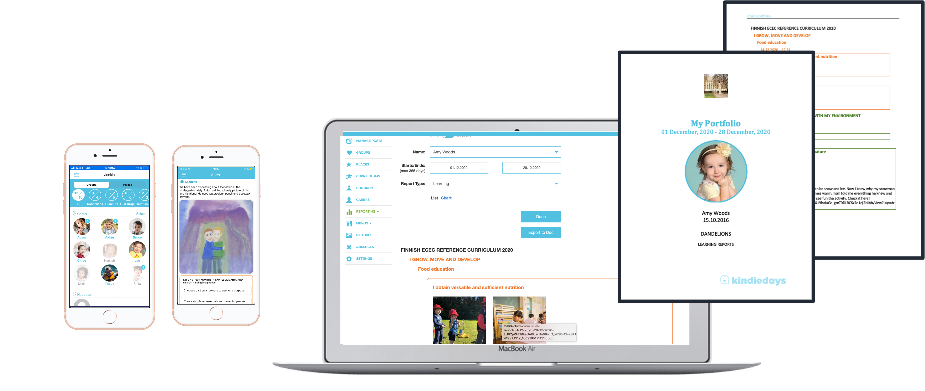 screenshot of Kindiedays