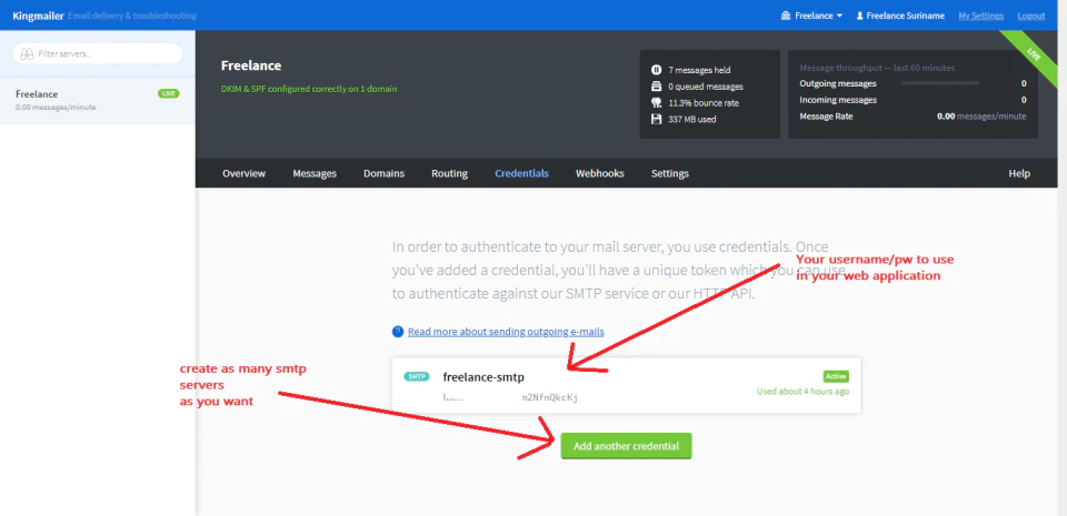 screenshot of KingMailer