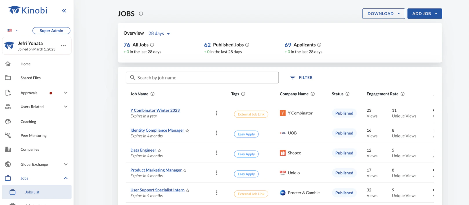 screenshot of Kinobi