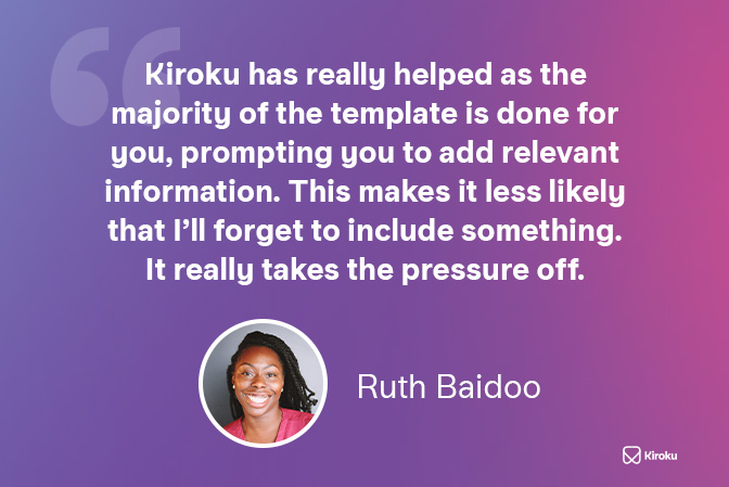 screenshot of Kiroku