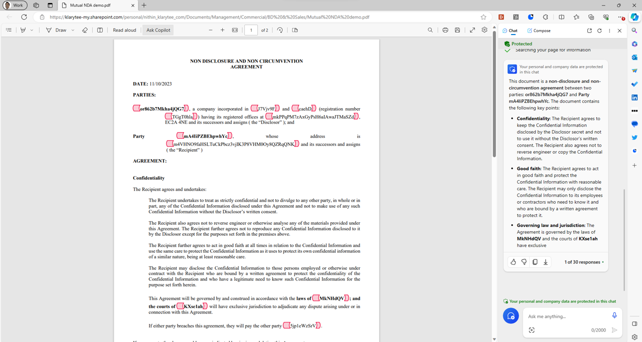 screenshot of Klarytee