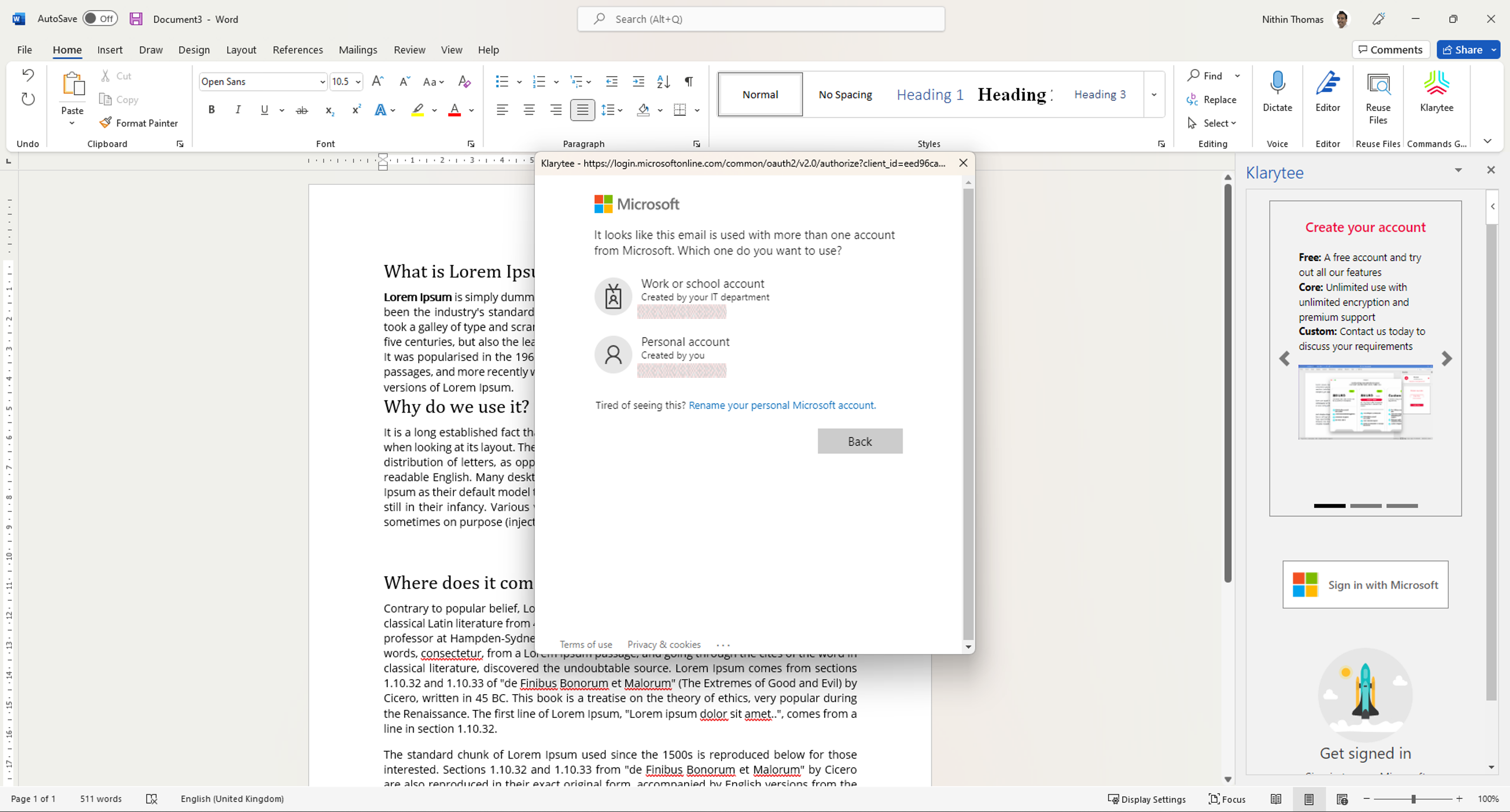 screenshot of Klarytee