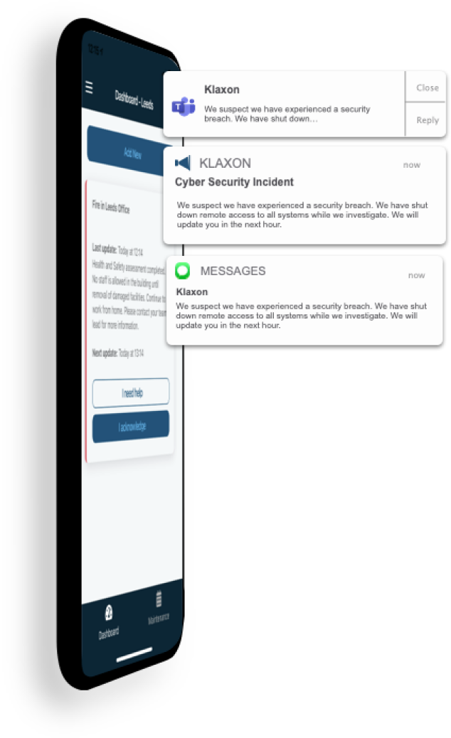 screenshot of Klaxon