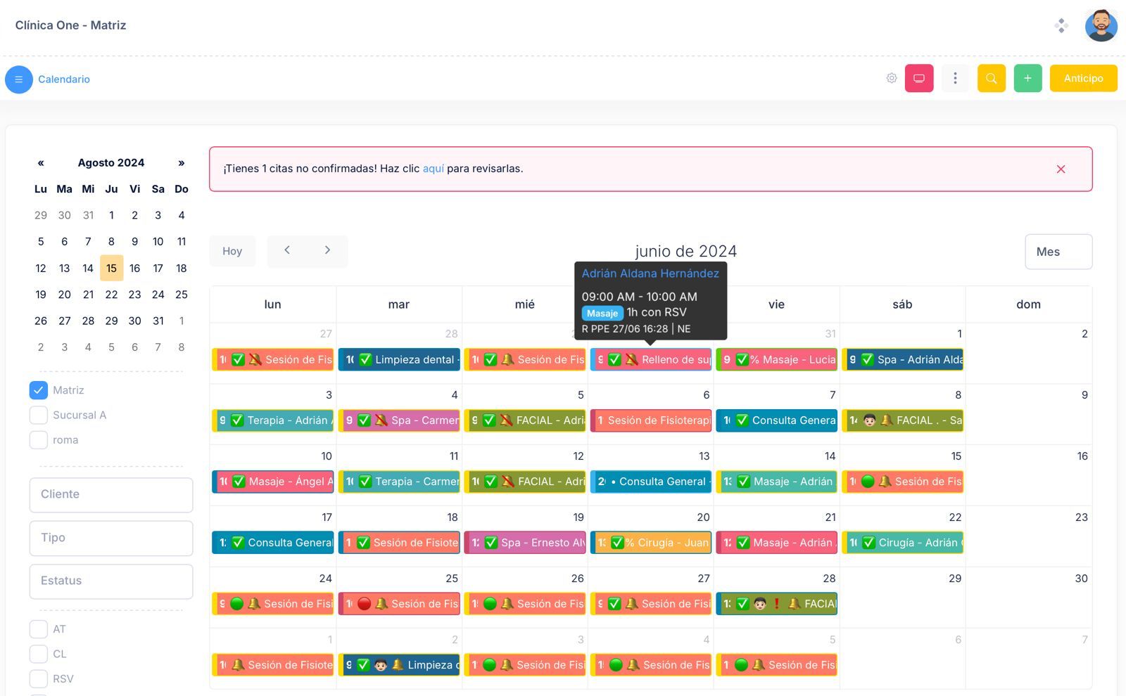 screenshot of Kliniko