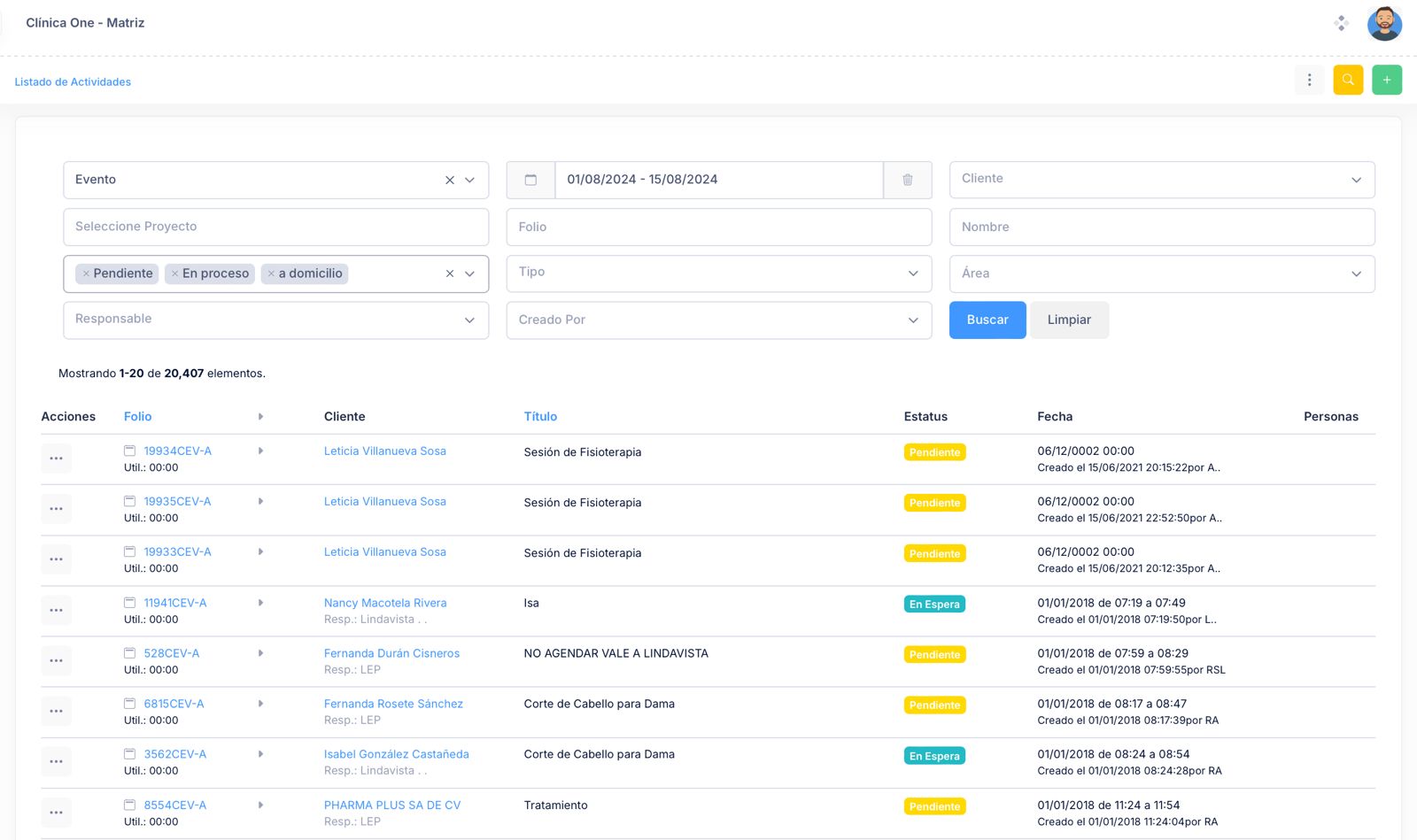 screenshot of Kliniko