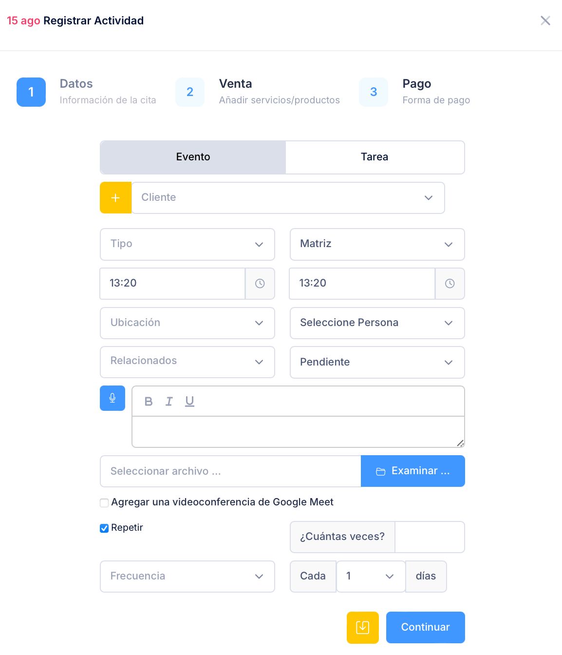 screenshot of Kliniko