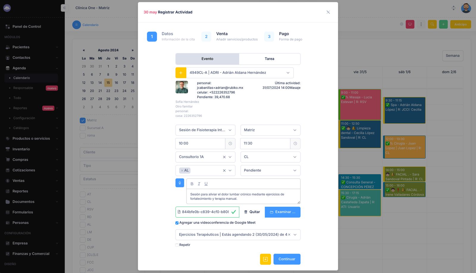 screenshot of Kliniko
