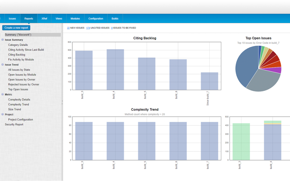 screenshot of Klocwork