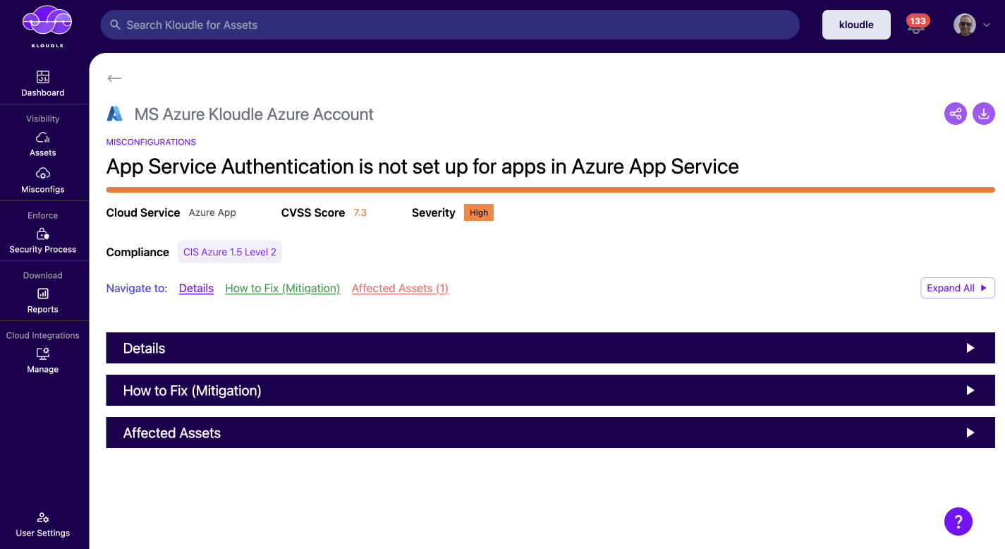 screenshot of Kloudle