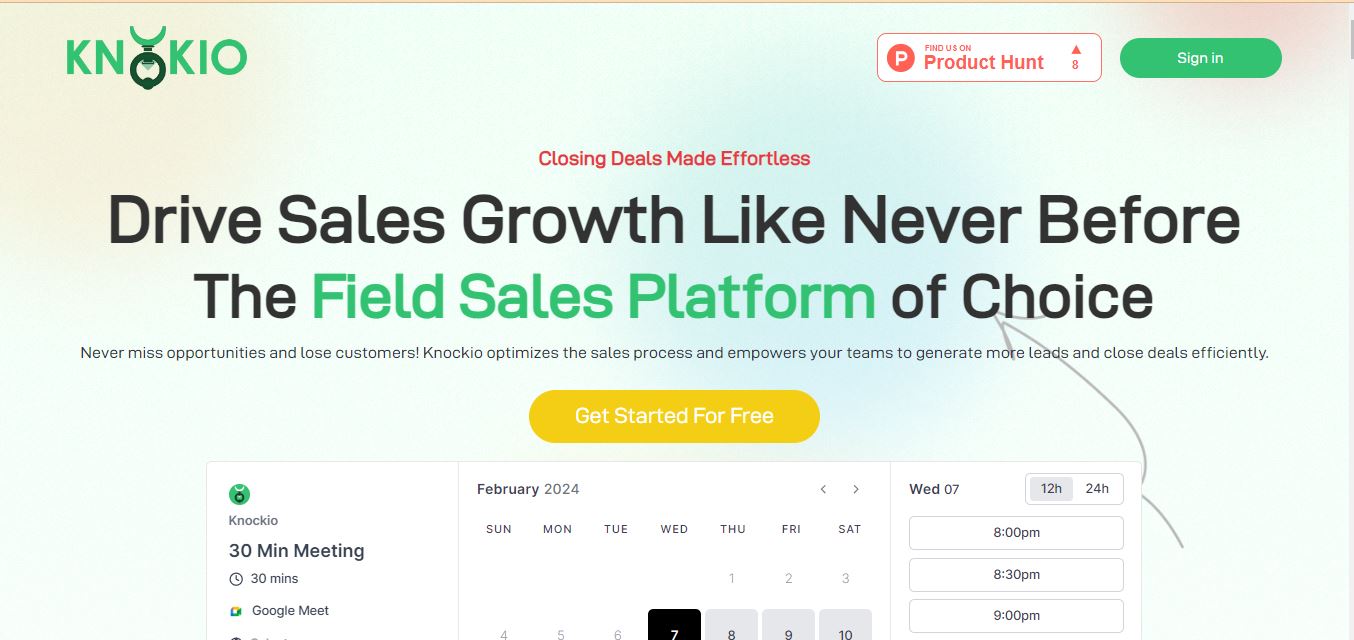 screenshot of Knockio