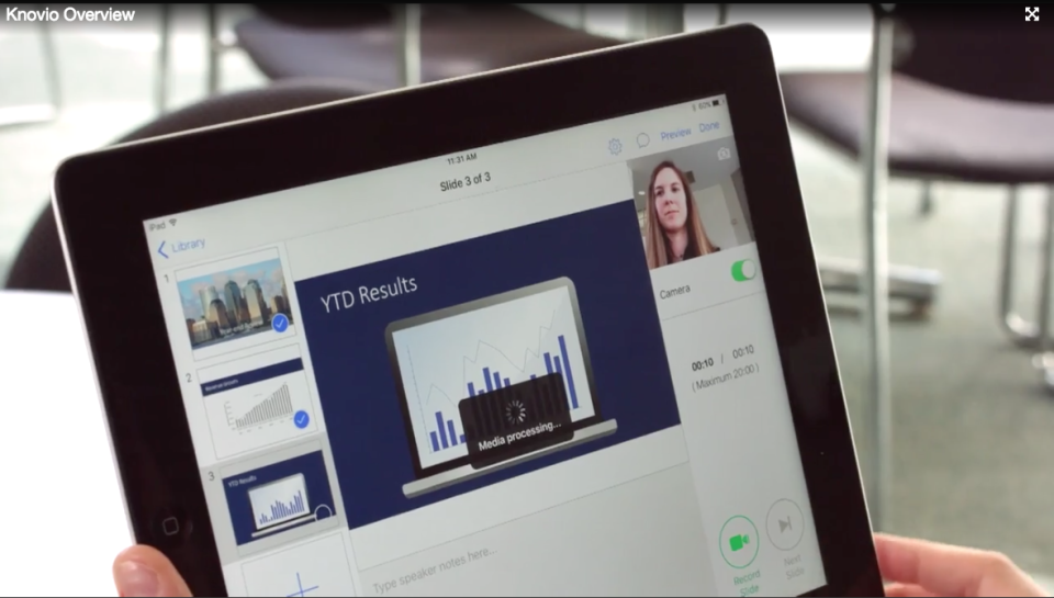 screenshot of Knovio