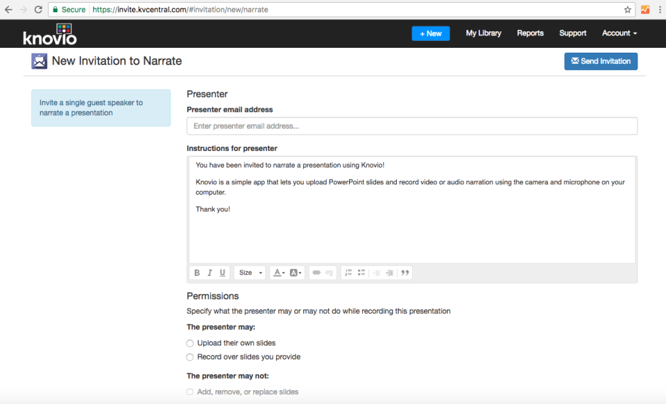 screenshot of Knovio