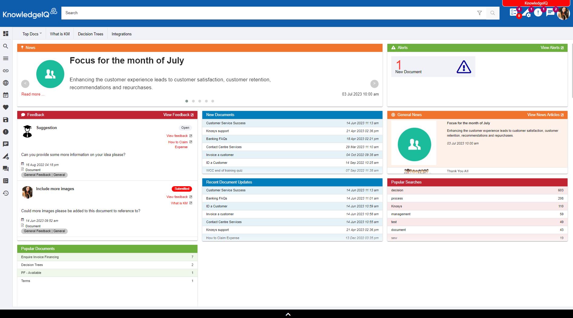 screenshot of KnowledgeIQ