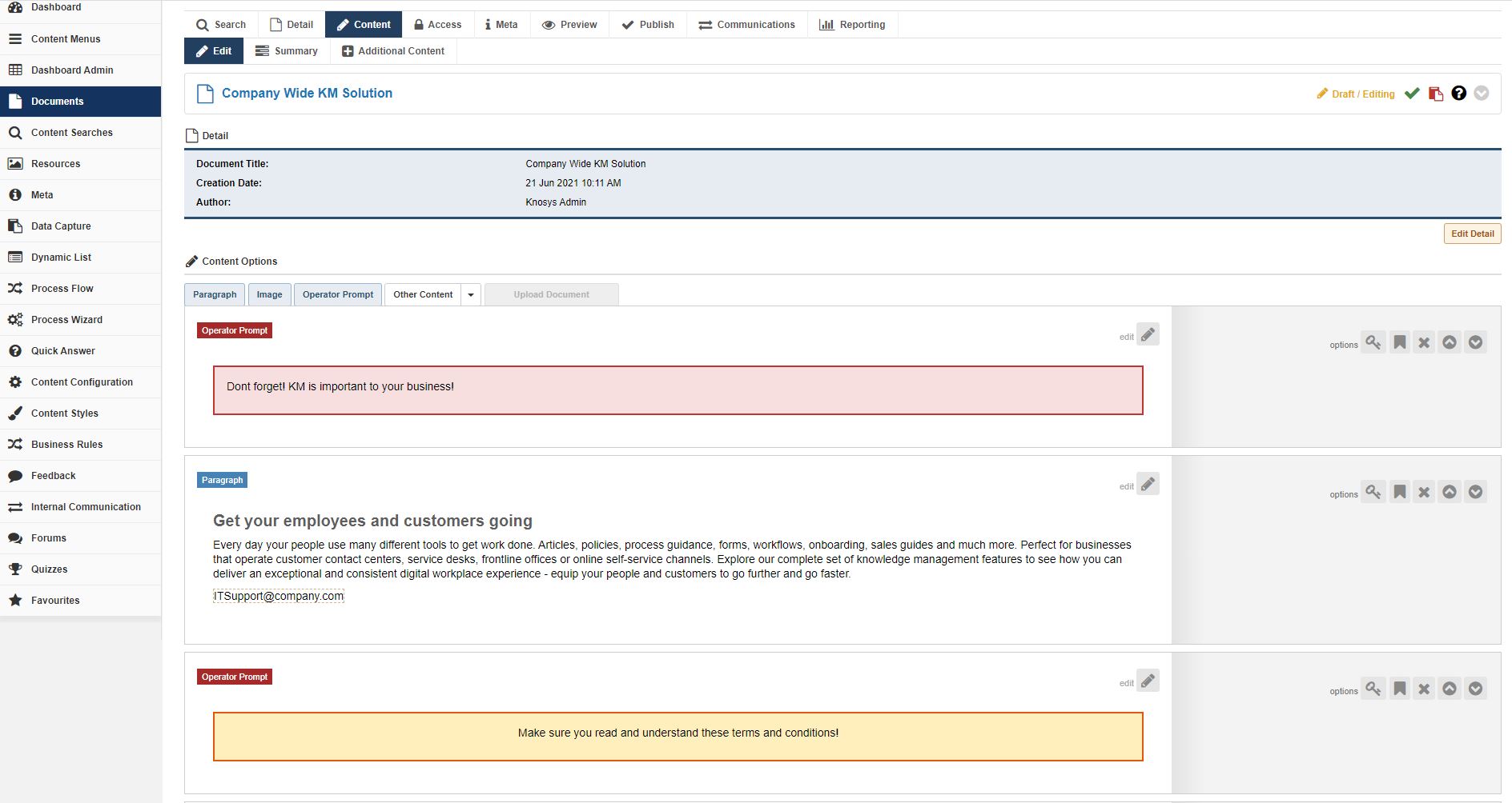 screenshot of KnowledgeIQ