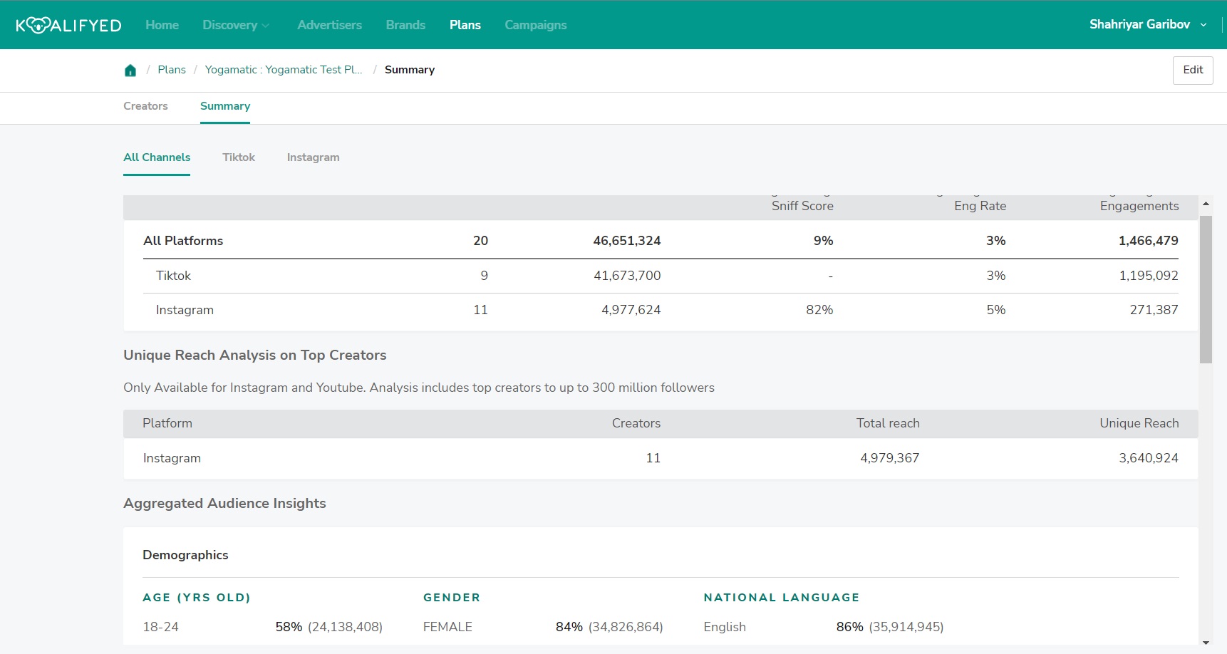 screenshot of Koalifyed