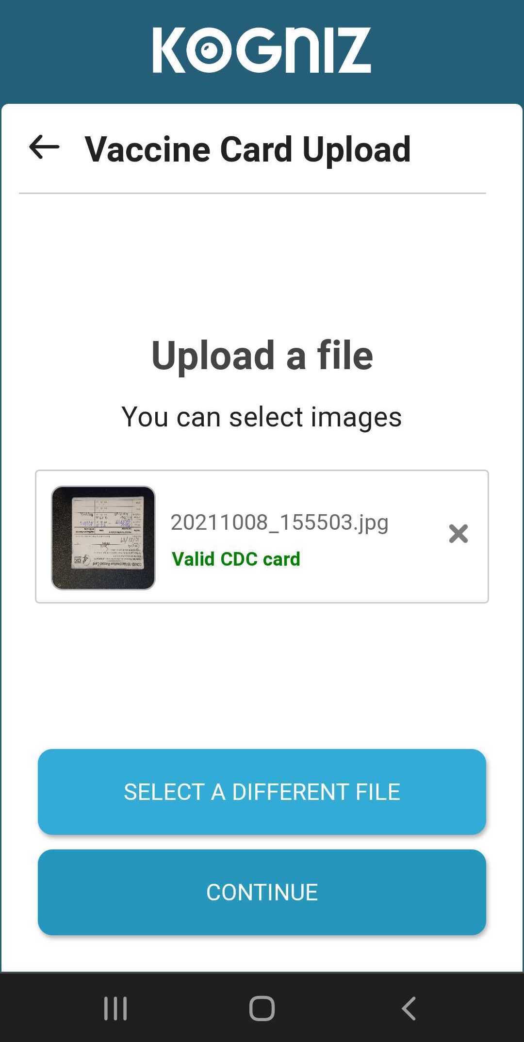 screenshot of Kogniz