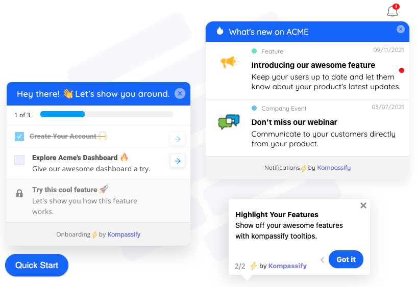 screenshot of Kompassify