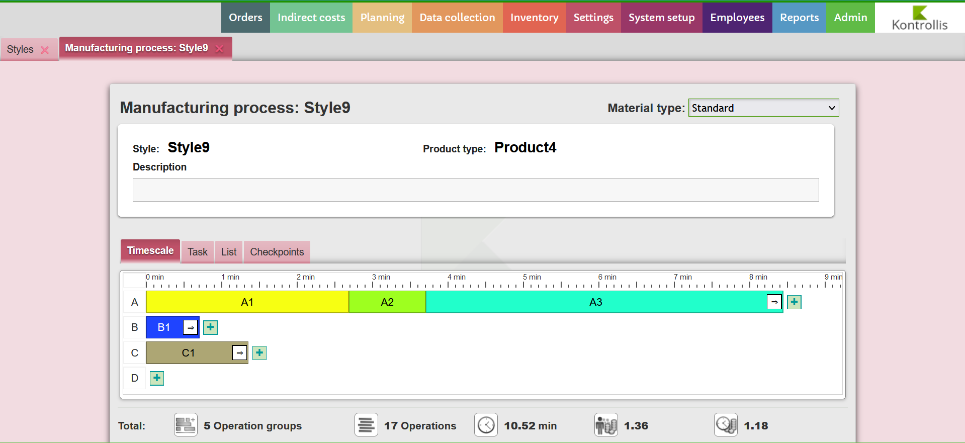 screenshot of Kontrollis
