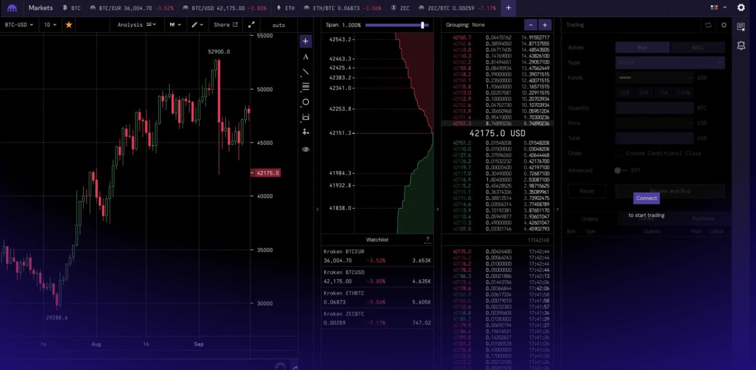 screenshot of Kraken