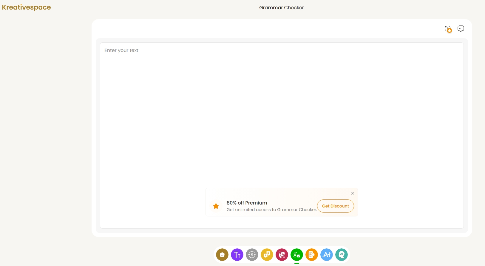 screenshot of Kreativespace
