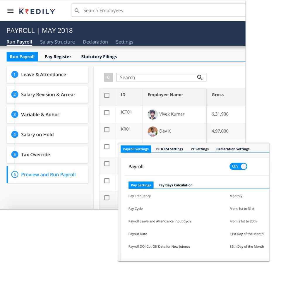screenshot of Kredily