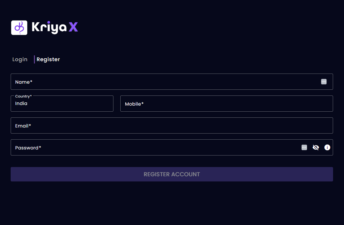 screenshot of KriyaX