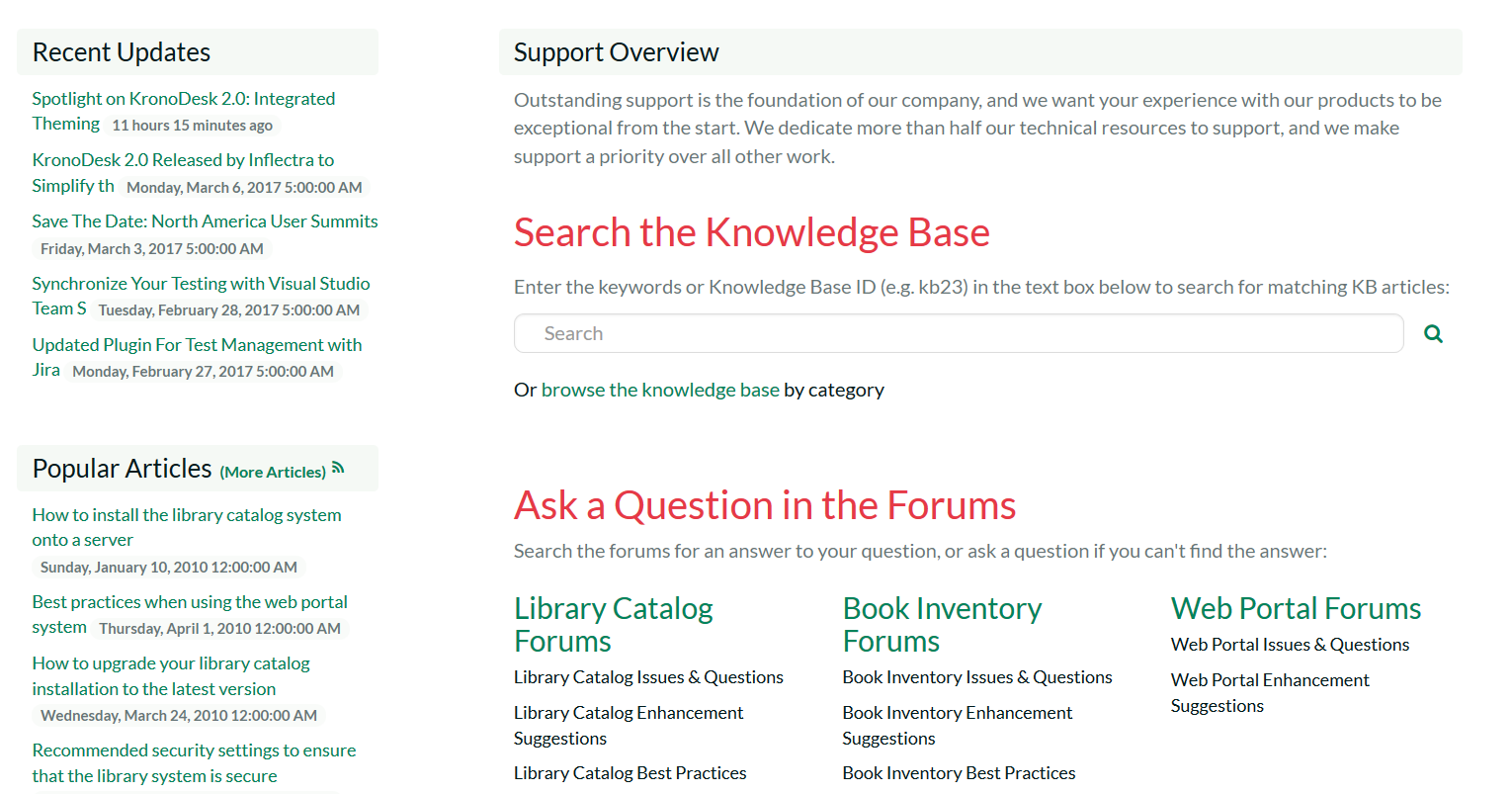 screenshot of KronoDesk