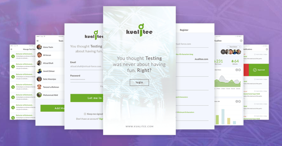 screenshot of Kualitee