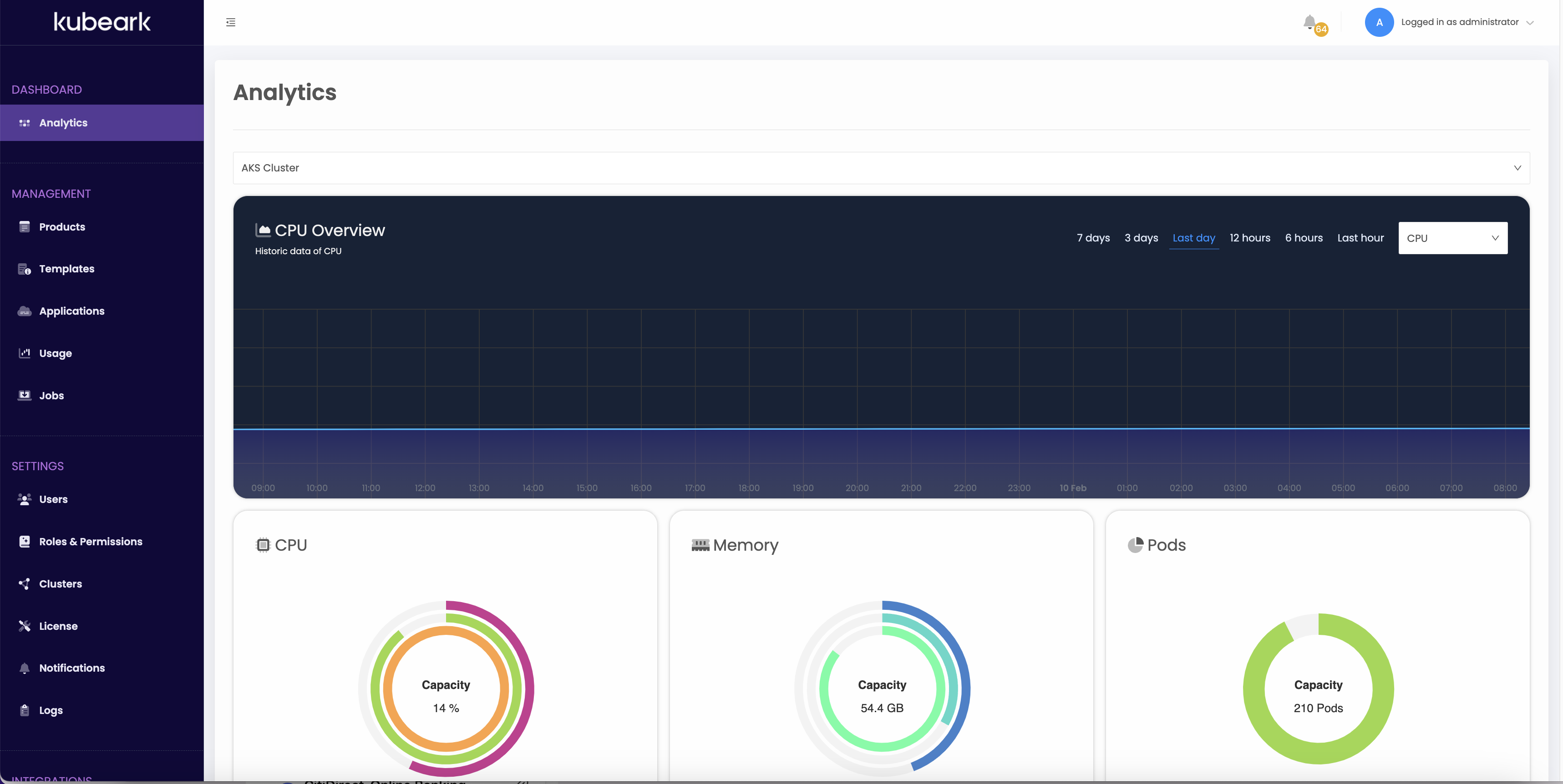 screenshot of Kubeark