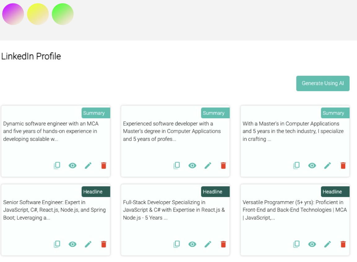 screenshot of KudosWall