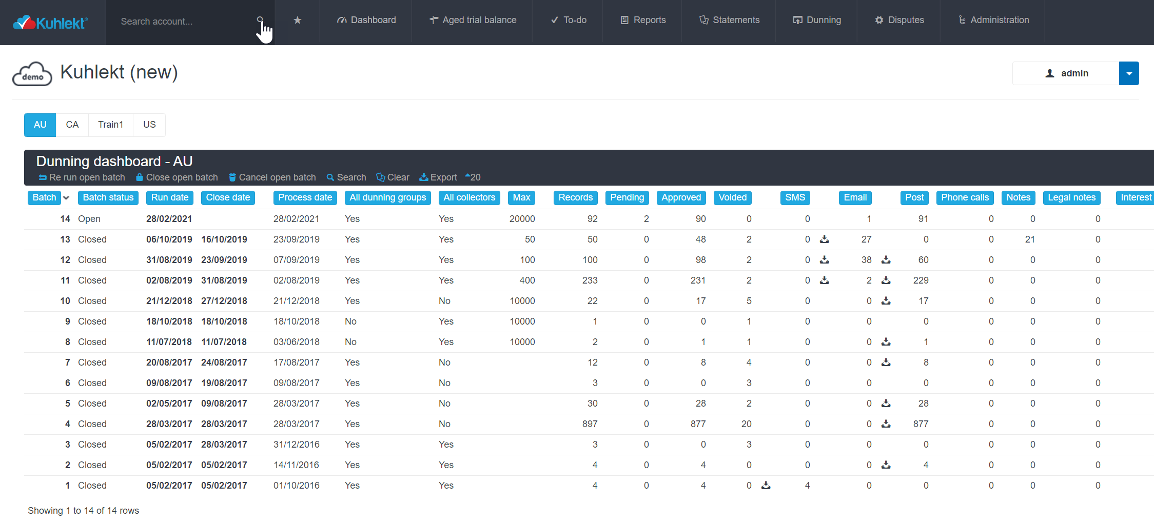 screenshot of Kuhlekt