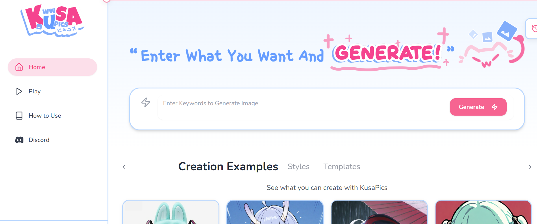 screenshot of KusaPics