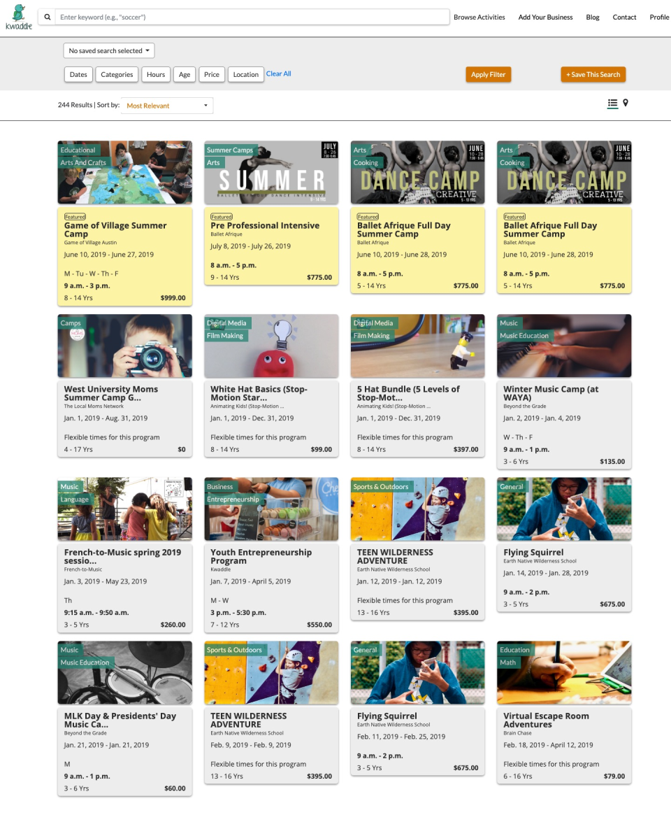 screenshot of Kwaddle