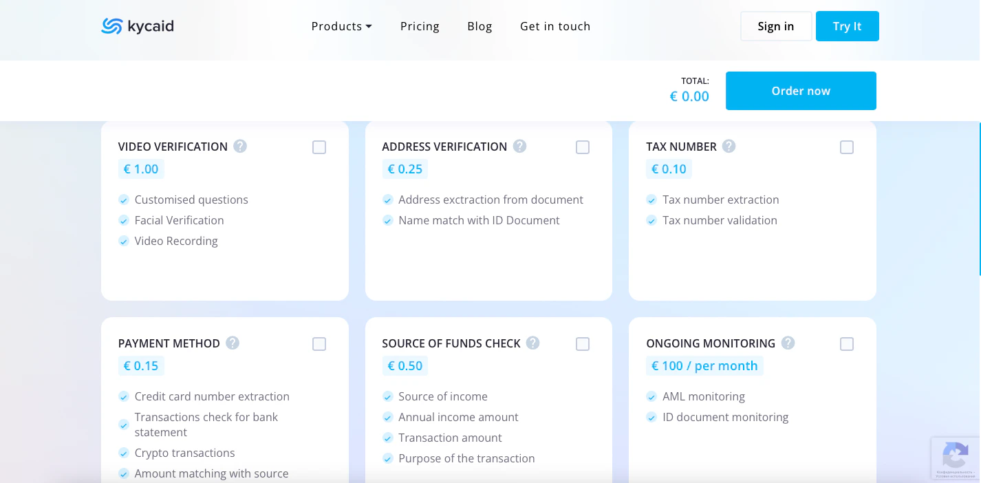 screenshot of Kycaid