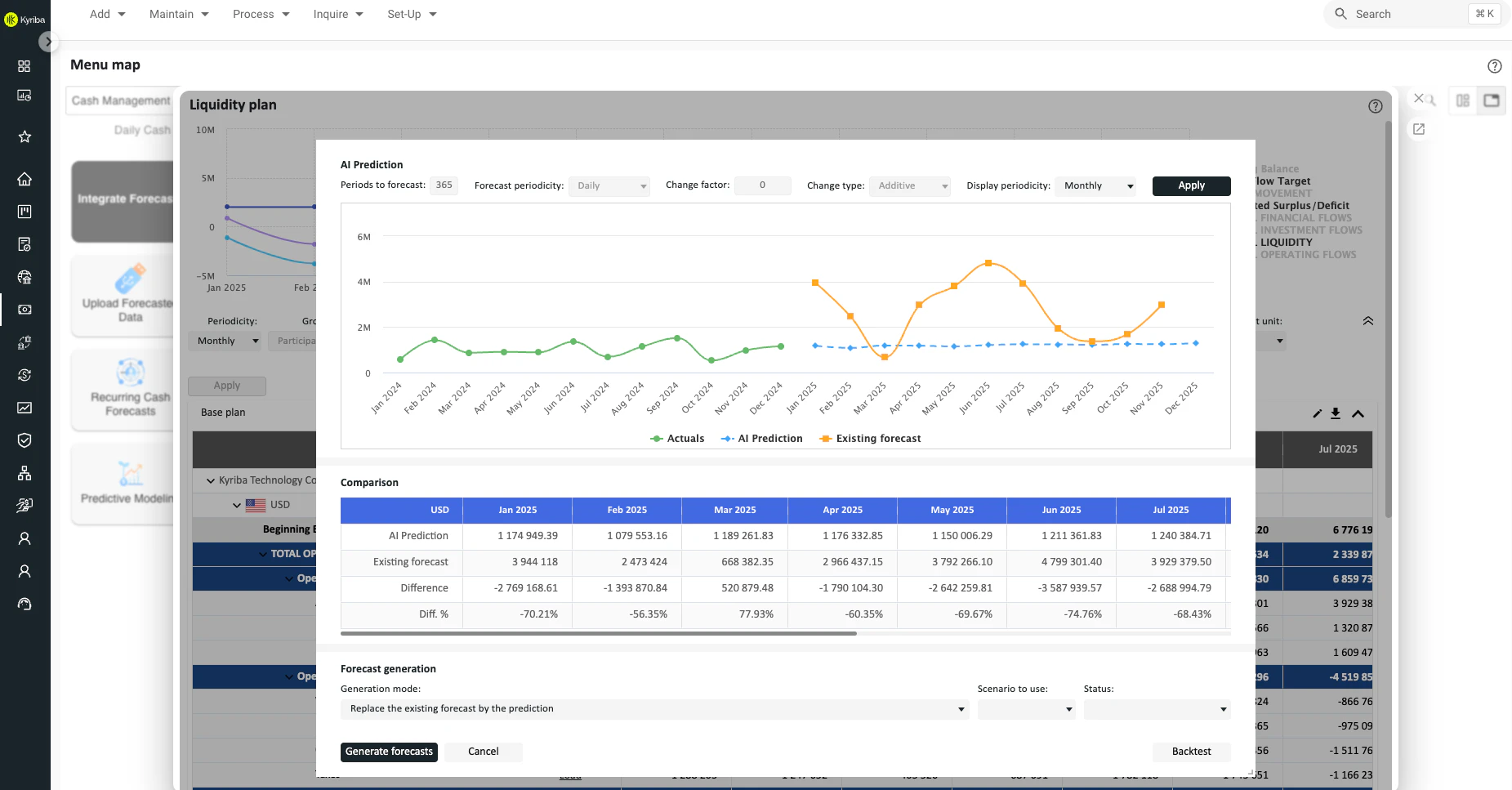 screenshot of Kyriba