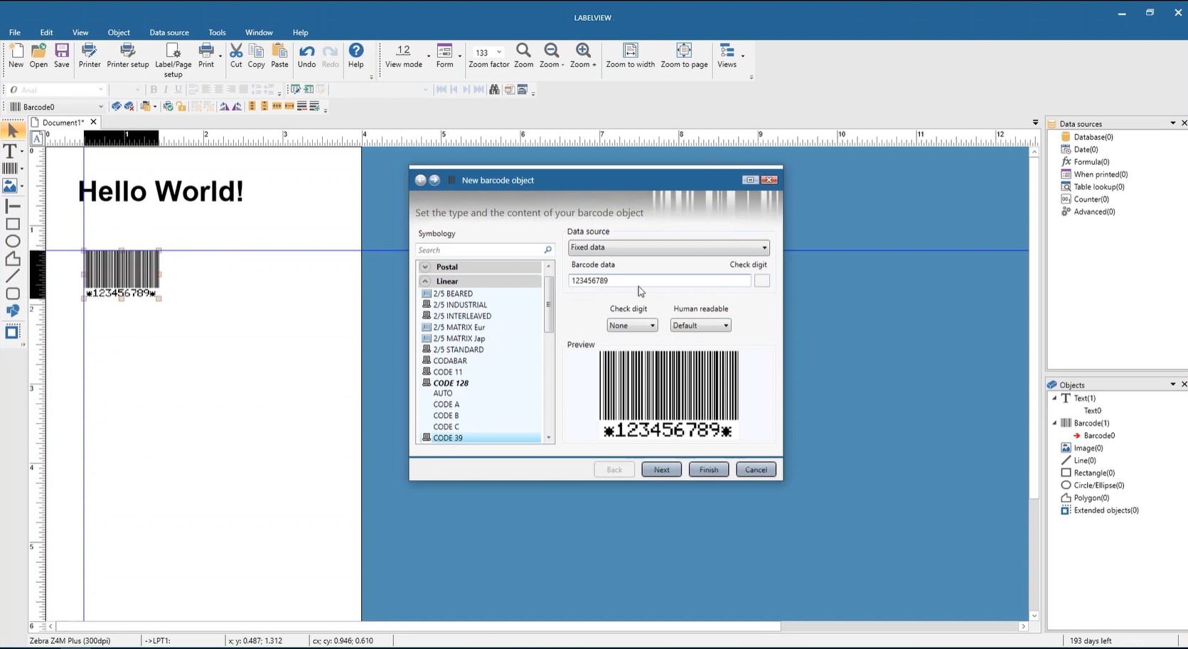 screenshot of LABELVIEW