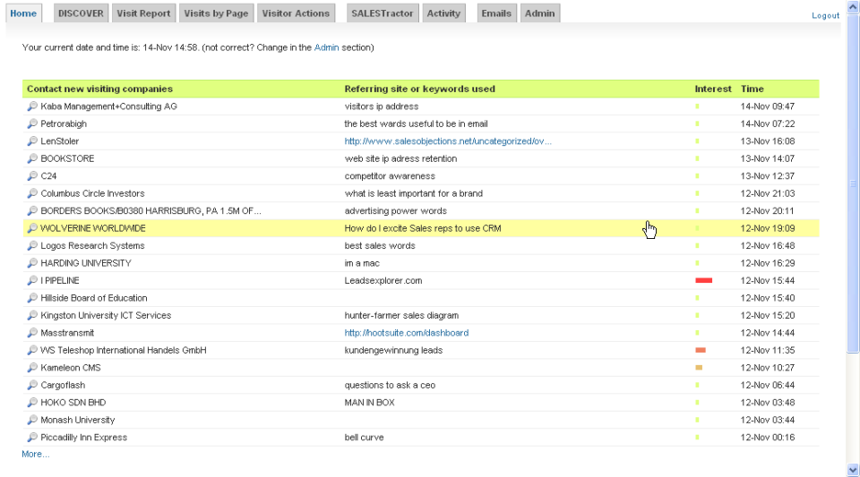 screenshot of LEADSExplorer