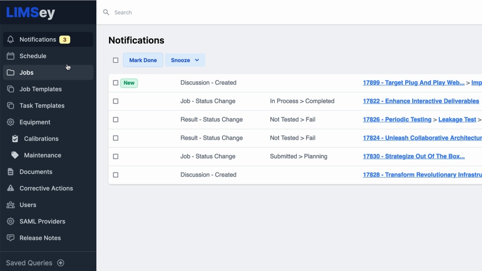 screenshot of LIMSey