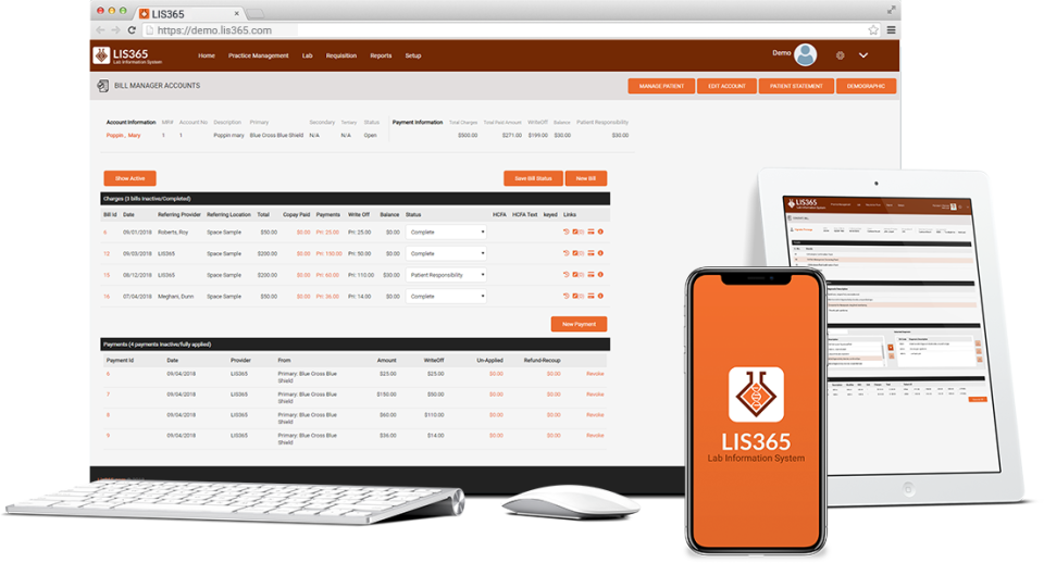 screenshot of LIS365