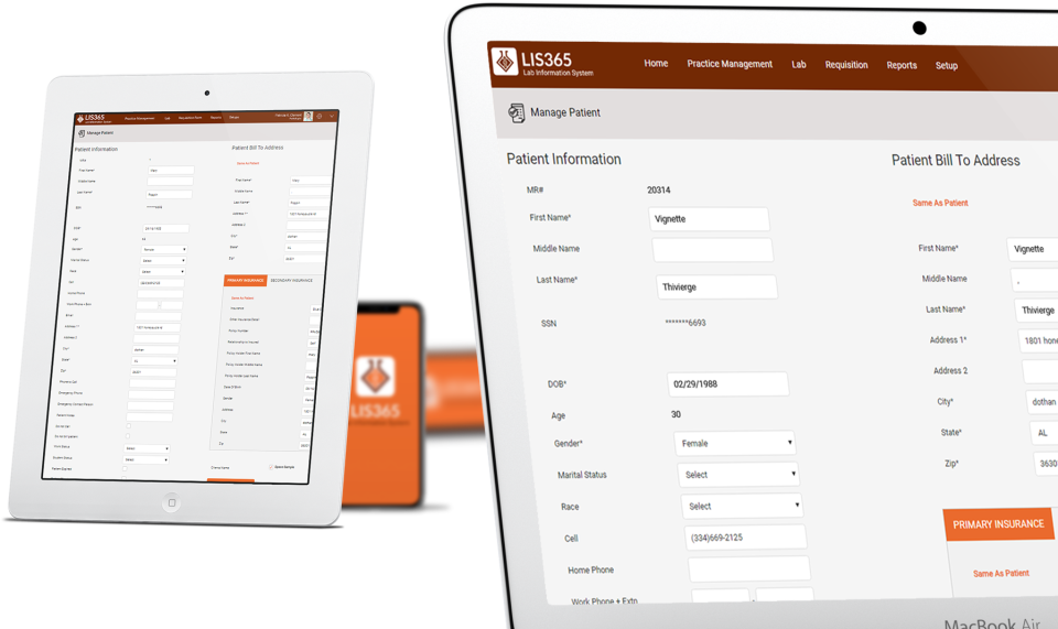 screenshot of LIS365