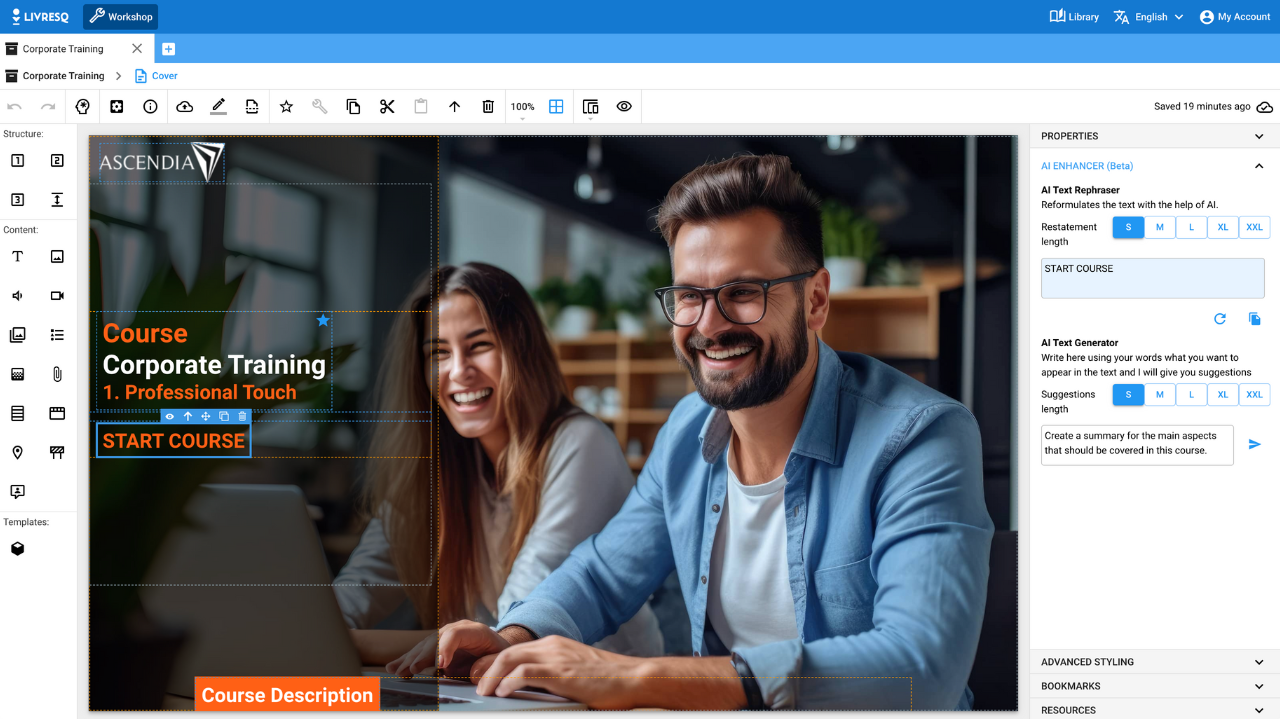 screenshot of LIVRESQ