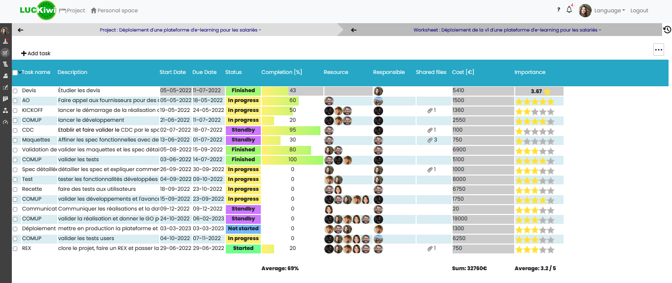 screenshot of LUCKiwi