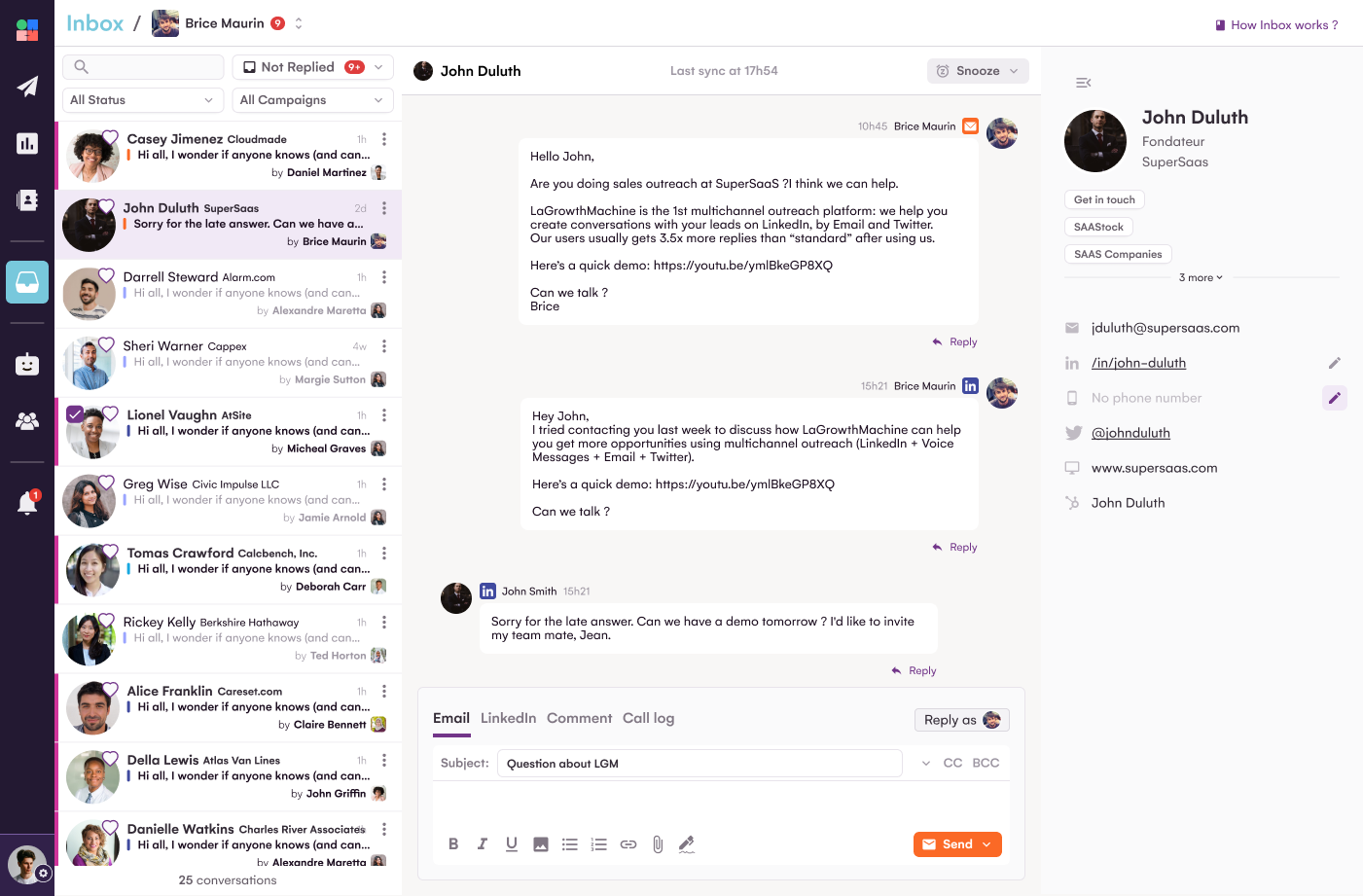 screenshot of LaGrowthMachine