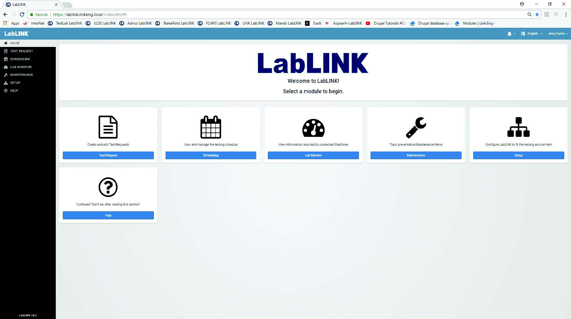 screenshot of LabLINK