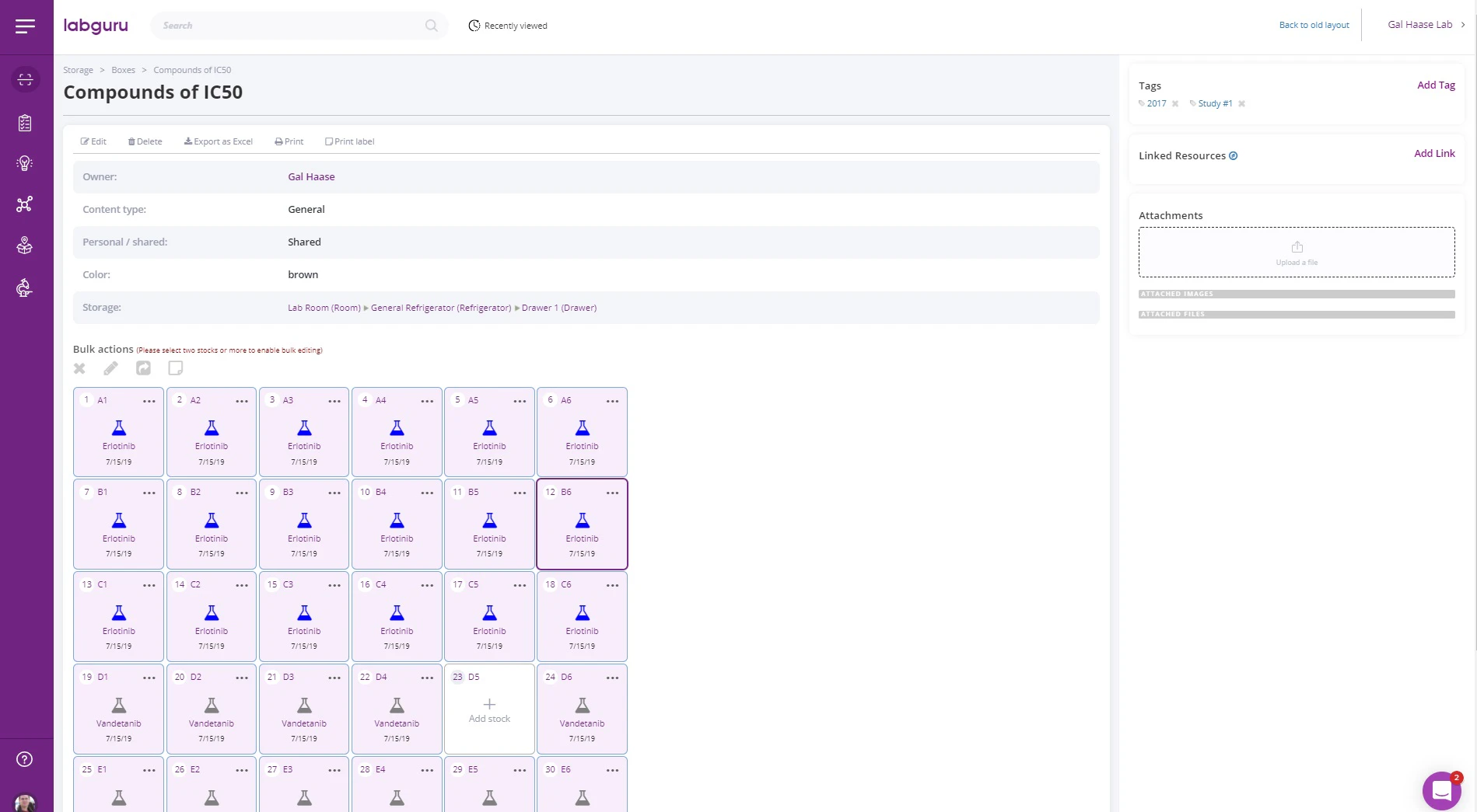 screenshot of Labguru