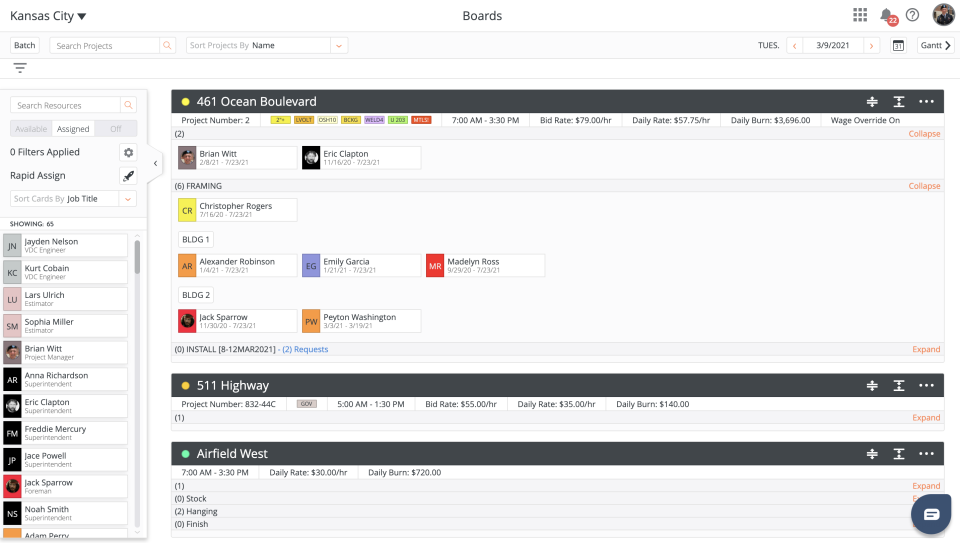 screenshot of LaborChart