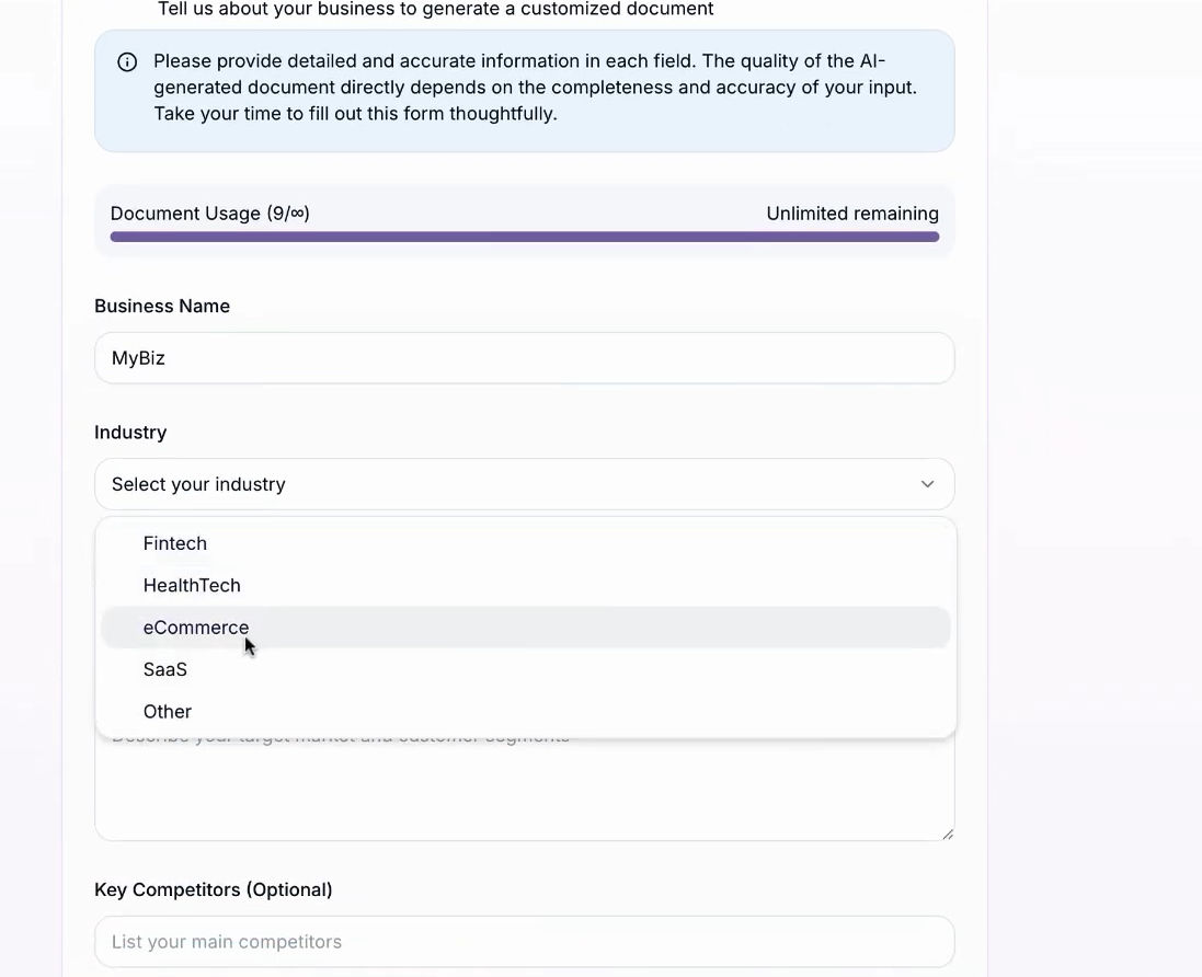 screenshot of LaizyDoc