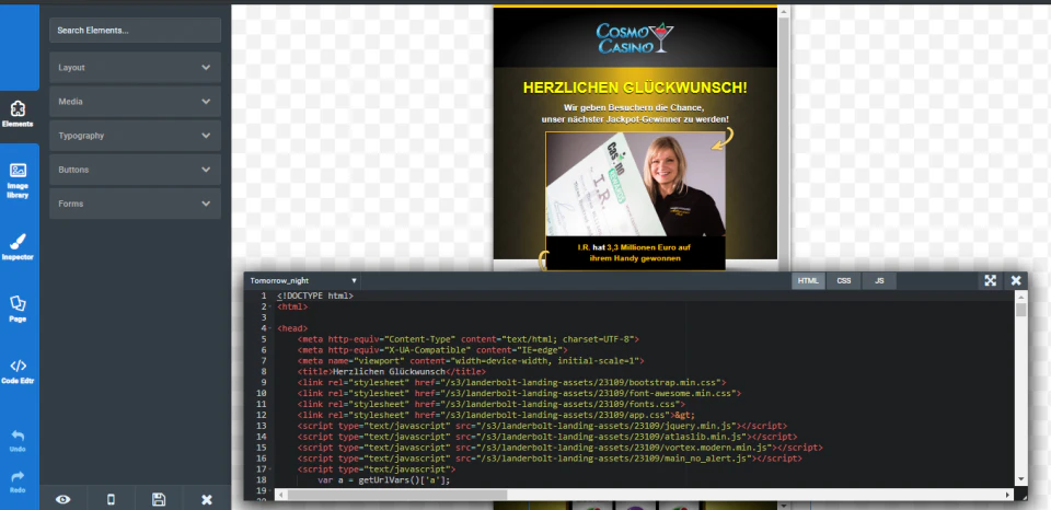 screenshot of LanderBolt