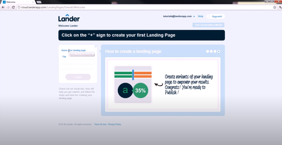 screenshot of Lander