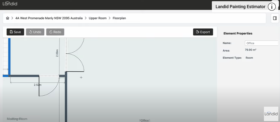 screenshot of Landid